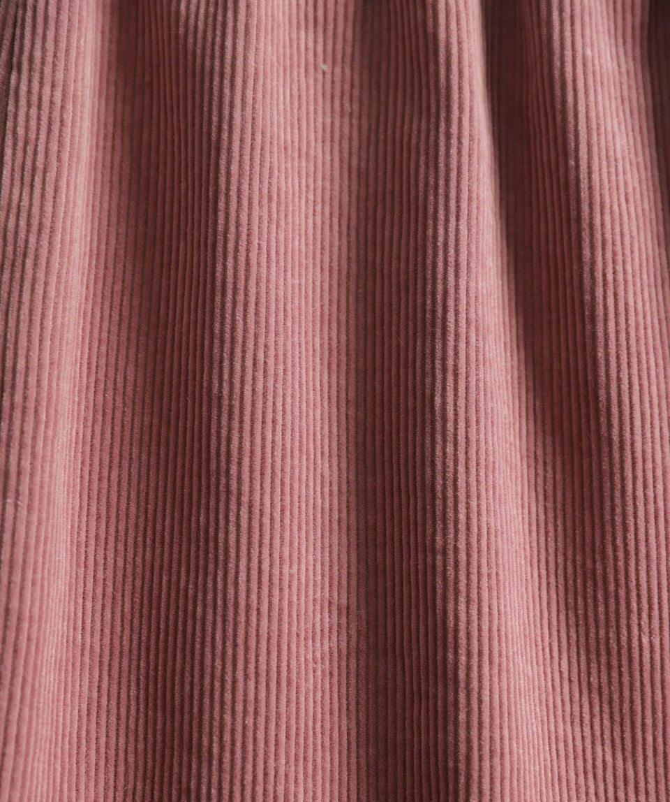 Pure cotton corduroy mid-length A-line side bottom split skirt