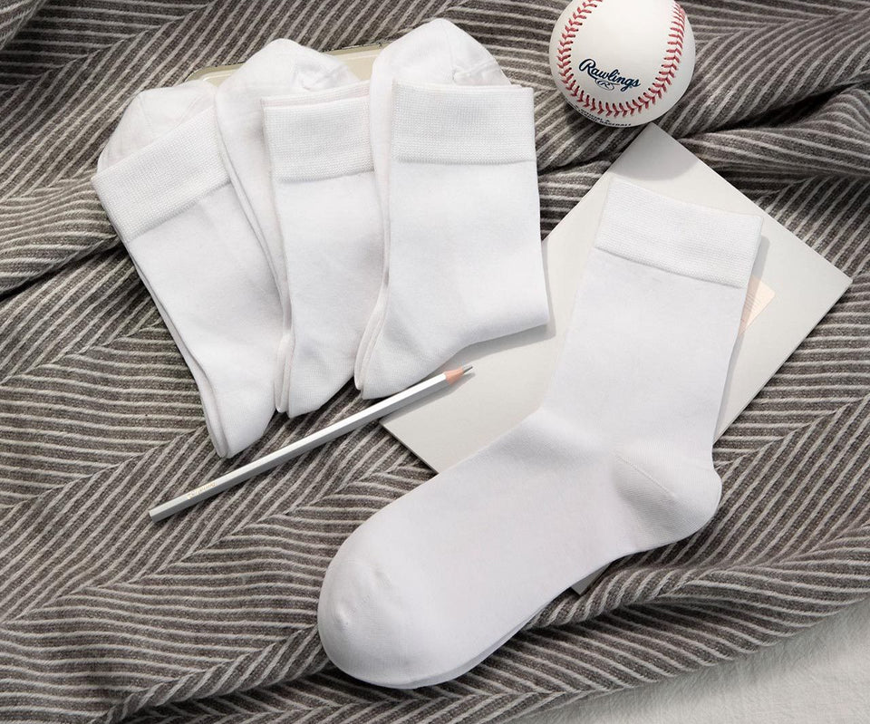 Unisex anklet pure cotton socks - White