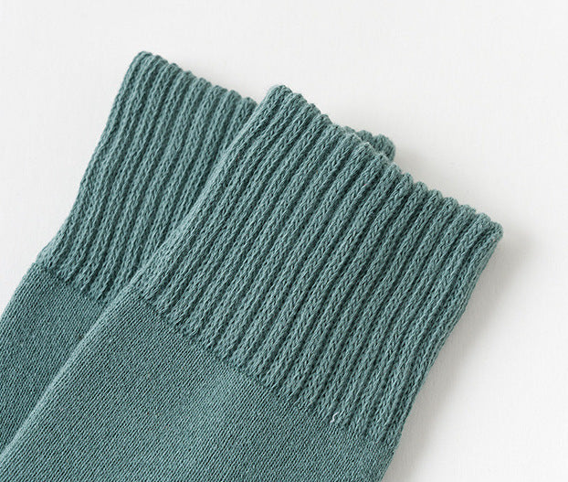 Morandi color loose loop thickened socks 3 pairs set